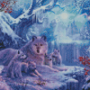 Winter Wolves Family Diamond Paintings