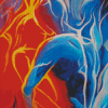Abstarct Fire And Ice Diamond Painting
