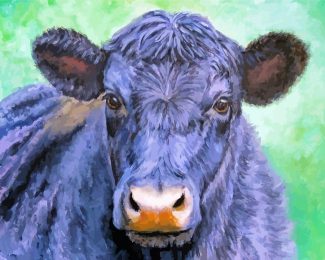 Aesthetic Black Cow Animal Art Diamond Paintings