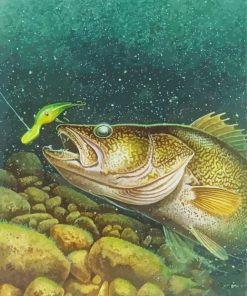 Aesthetic Walleye Fishing Diamond Painting