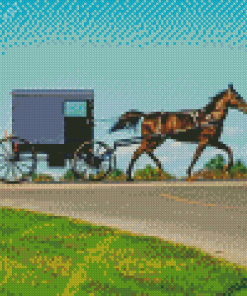 Aesthetic Amish Buggy Diamond Paintings