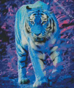 Aesthetic Blue Tiger Diamond Paintings
