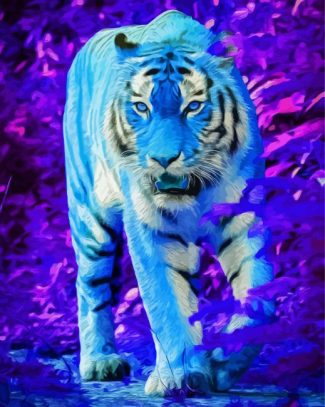 Aesthetic Blue Tiger Diamond Paintings