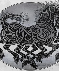 Aesthetic Sleipnir Horse Art Diamond Paintings