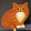 Aesthetic Yellow Fat Cat Diamond Paintings