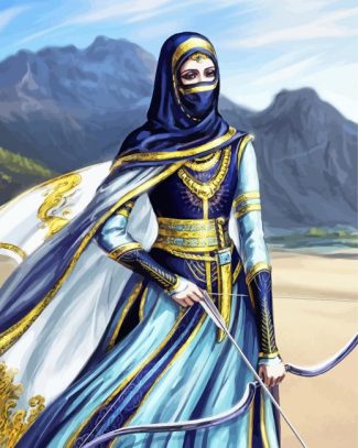 Arabian Brave Woman Diamond Painting