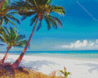 Beach Tropical Palm Diamond Painting