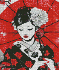 Beautiful Japanese Geisha Diamond Painting