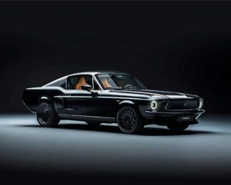 Black 67 Mustang Fastback Diamond Painting