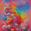 Colored Rainbow Smoke Diamond Paintings