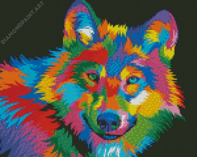 Colorful Wolf Pop Art Diamond Paintings