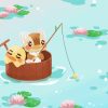 Cute Friends Fishing Diamond Painting
