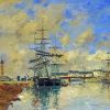 Deauville Harbor By Eugene Boudin Diamond Painting