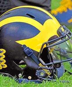 Michigan Wolverines Football Helmet Diamond Painting