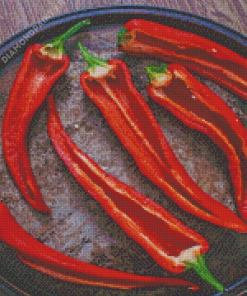 Red Long Hot Peppers Diamond Painting