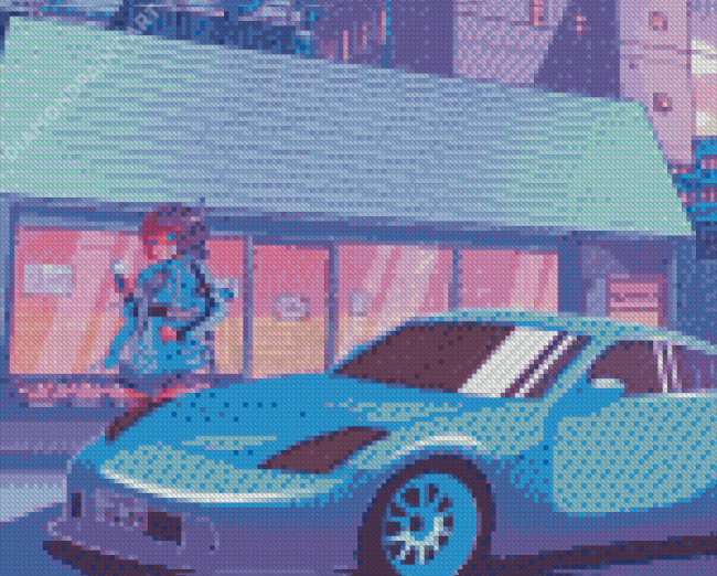 Sport Anime Car Diamond Painting