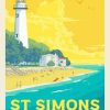 St Simons Island Georgia Poster Art Diamond Paintings