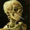 Van Gogh Head Of A Skeleton With A Burning Cigarette Diamond Paintings