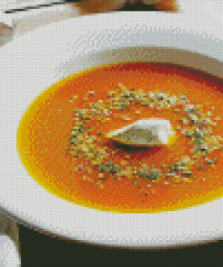 Winter Roasted Pumpkin And Ginger Soup Diamond Painting