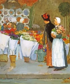 At The Florist By Frederick Childe Hassam Diamond Paintings
