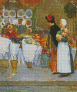 At The Florist By Frederick Childe Hassam Diamond Paintings