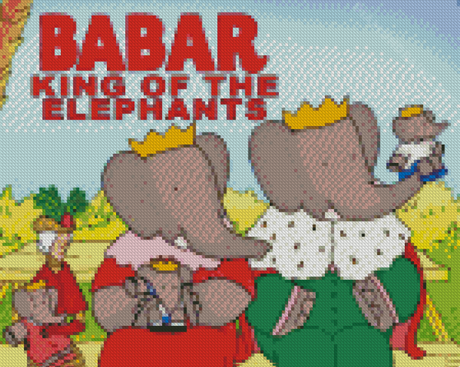 Babar King Of The Elephants Cartoon Diamond Painting