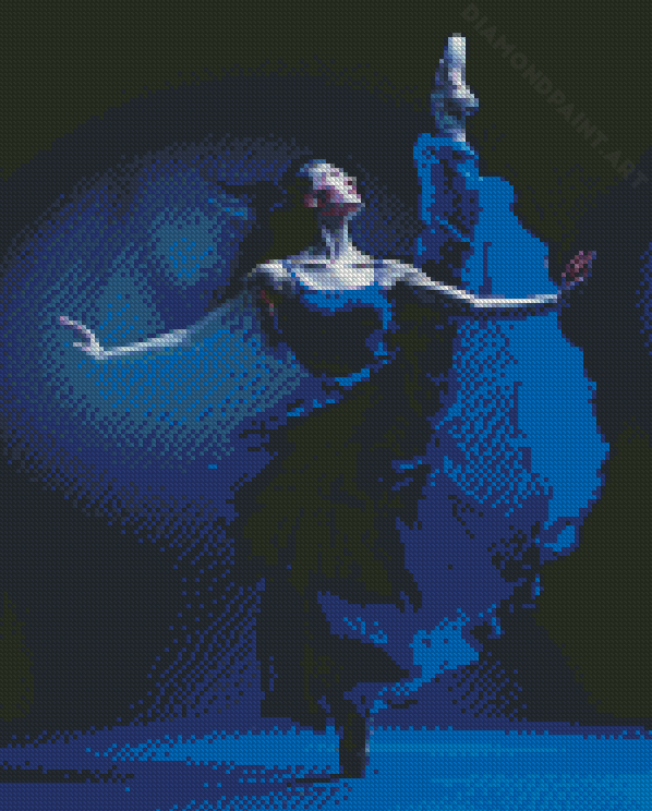 Ballet Dancer In Blue Diamond Painting