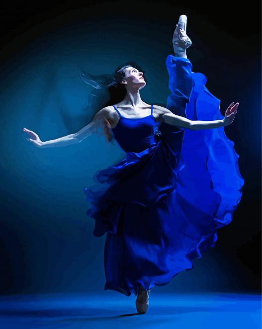 Ballet Dancer In Blue Diamond Painting