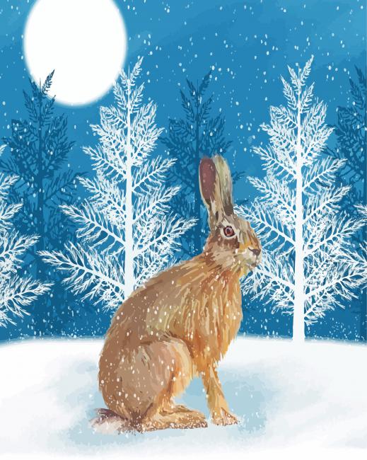 Christmas Hare Diamond Painting