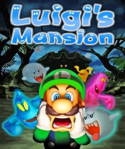Luigis Mansion Video Game Diamond Painting