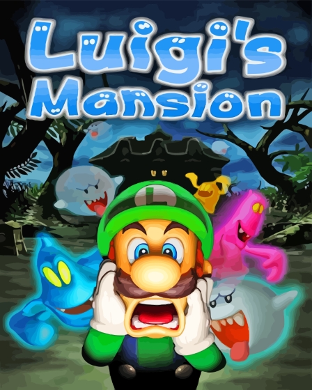Luigis Mansion Video Game Diamond Painting