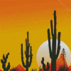 Mexico Desert Sunset Landscape Diamond Painting