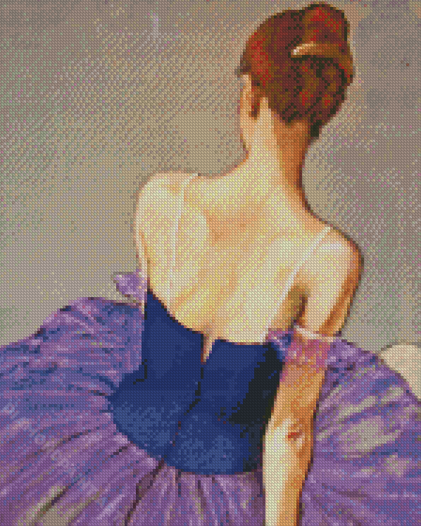 Purple Ballerina Diamond Painting
