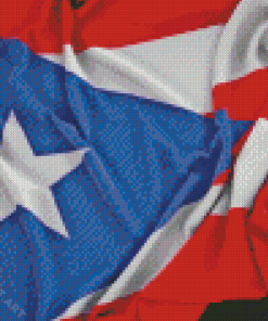 Aesthetic Flag Of Puerto Rico Diamond Painting