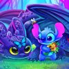 Aesthetic Stitch And Toothless Diamond Painting