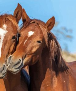 Wild Mustangs Horses In Arizona Diamond Painting