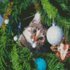 Aesthetic Tree Kitten Diamond Painting