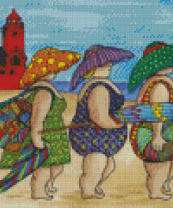 Ladies In The Beach Diamond Painting