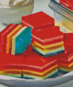 Rainbow Jelly Dessert Diamond Painting