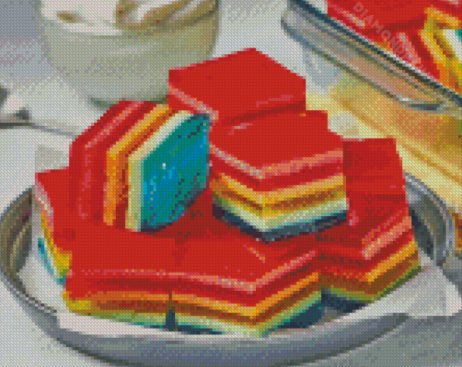 Rainbow Jelly Dessert Diamond Painting
