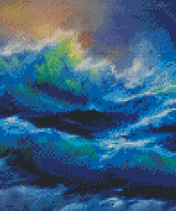 Abstract Sea Storm Diamond Painting