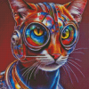 Aesthetic Colorful Cat Diamond Painting