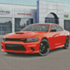 Red Dodge Charger Diamond Painting