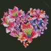 Flowers Heart Diamond Painting