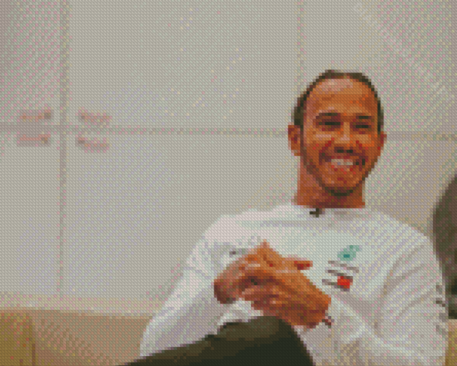 Lewis Hamilton Smiling Diamond Painting