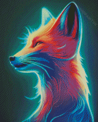 Neon Fox Diamond Painting