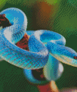 Opayaza Blue Snake Diamond Painting