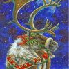Snow Christmas Elk Diamond Painting
