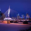 Snowy Winnipeg Bridge Diamond Painting