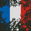 Splatter France Flag Diamond Painting